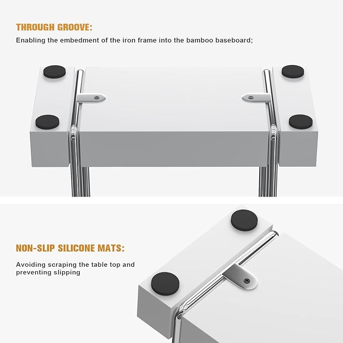 Napkin Holder for Table, Bamboo Iron Standing Napkin Dispenser for Kitchen - Image 5