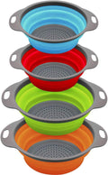 QiMH Collapsible Colander and Strainer Set of 4, Food-grade Sturdy Plastic Base by Qimh