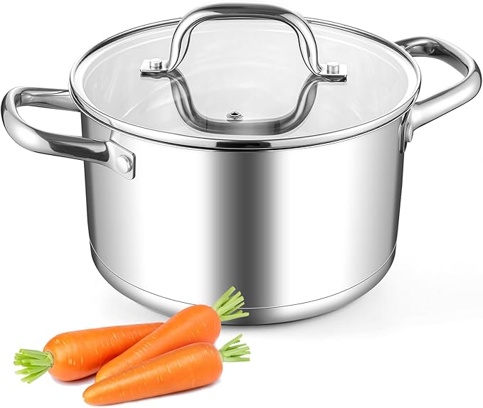 Leonyo Small Stock Pot, 4 Quart StockPot by Leonyo