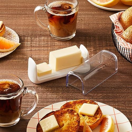 Chef’n Slice'n Store Butter Dish with Built-In Slicer Lid – Fits Long