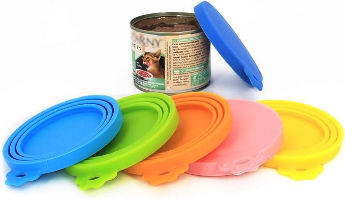 Comtim Pet Can Covers/6 Pack Silicone Dog Cat Food Can Lids/Universal Size Fit - Image 6