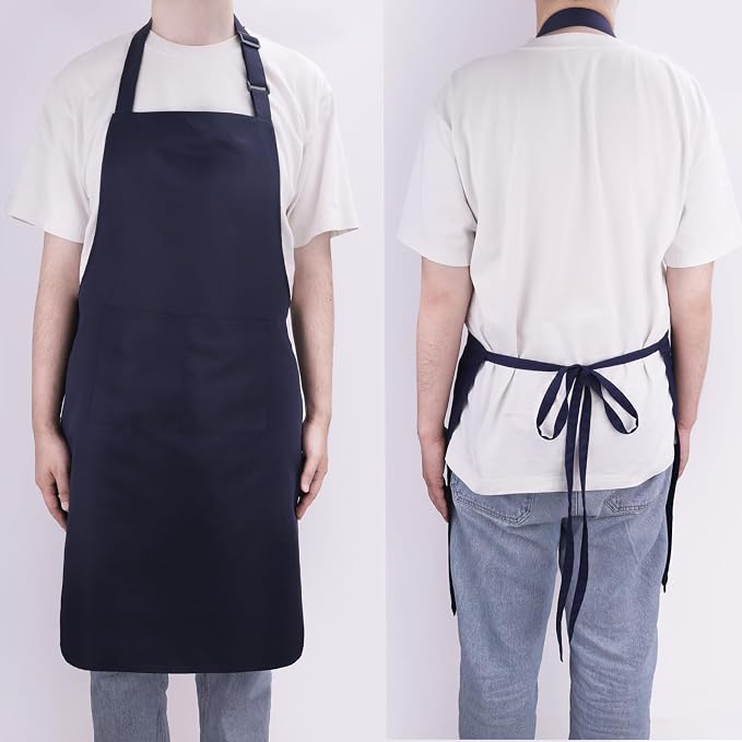 Large Chef Apron for Men and Women, Cooking Kitchen Aprons - Image 3