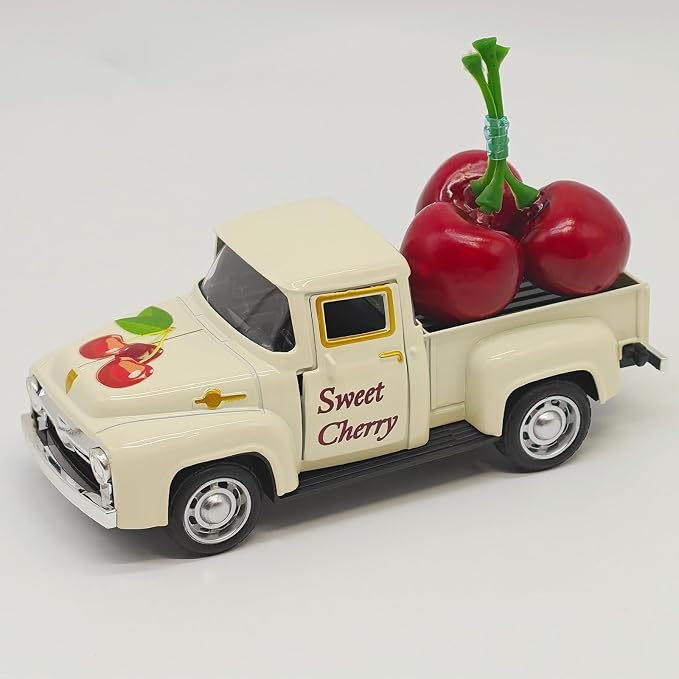 Cherry Decor – 4.9″Sweet Cherry Vintage Metal Truck by Unknown