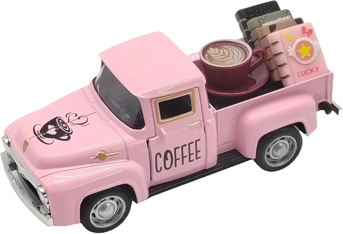 Coffee Bar Decor Vintage Mini Metal Pickup Truck Decor by Unknown