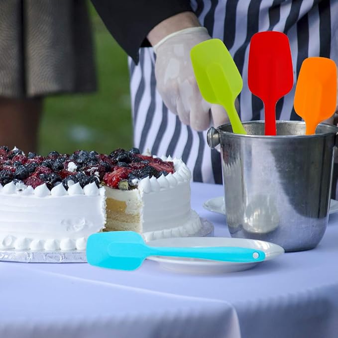 Food Grade Silicone Spatula Set Heat Resistant Small Rubber Spatulas, 4 piece - Image 6