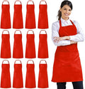 Syntus 12 Pack Bib Apron, Unisex Aprons Adjustable Waterdrop Resistant by Syntus