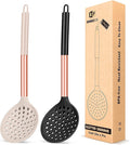 Kitchen Ladle Strainer Set of 2 Large Slotted Spoon by BUNDLEPRO