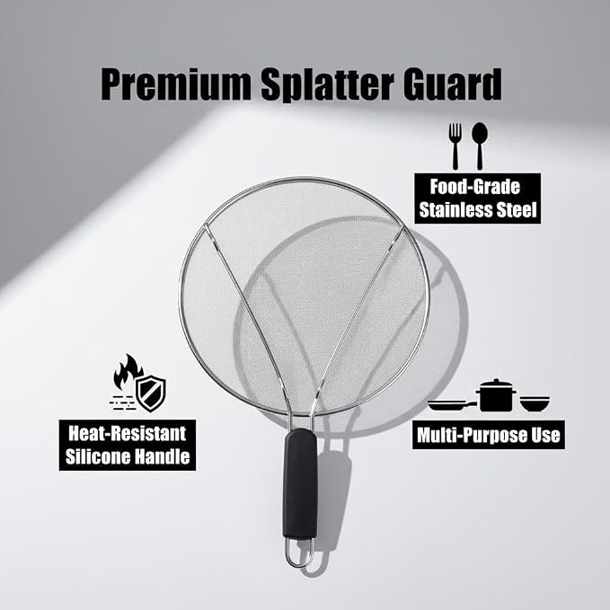 KitchenGuard Stainless Steel Splatter Guard Set of 2 - Image 8