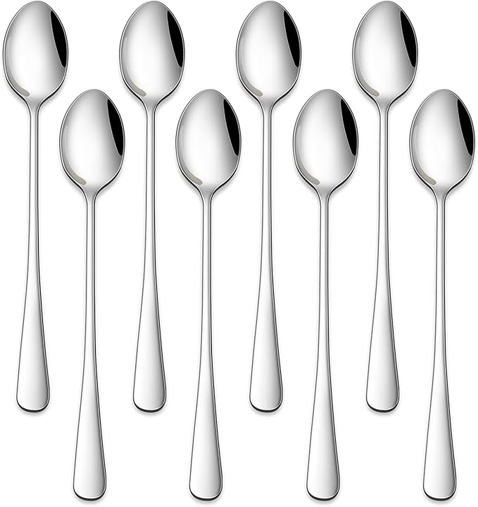 DEHOV 7.5 Inches Stainless Steel Iced Tea Spoons, Ice Cream, Long Handle Iced by DEHOVKitchen