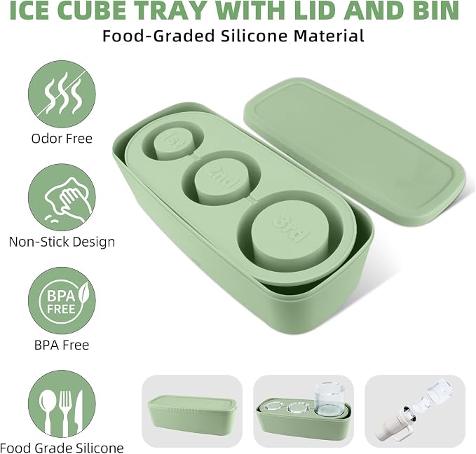 Tcamp Ice Mold for Stanley Cup 30-40 oz Tumbler Cup Ice Mold, Silicone Ice Cube - Image 8