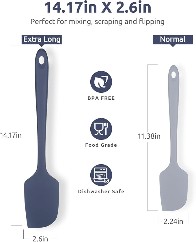 14in Extra Large Silicone Spatula: U-Taste 600ºF Heat Resistant Flexible - Image 2