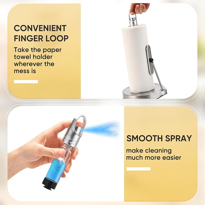 Paper Towel Holder with Spray Bottle - Image 6