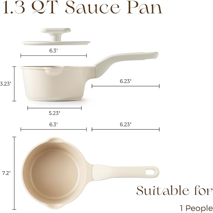 PRICUSIS Ceramic Nonstick Saucepan - Image 2