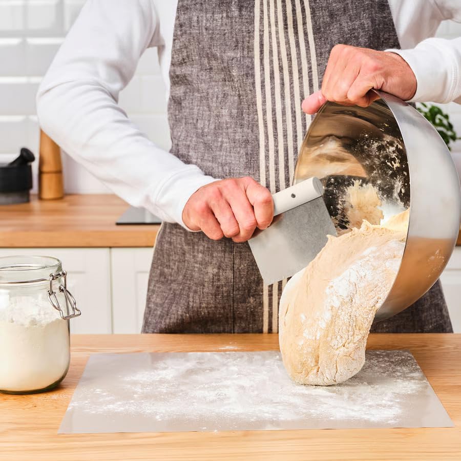 Dough Cutter for Baking – Stainless Steel Bench Scraper for Bread