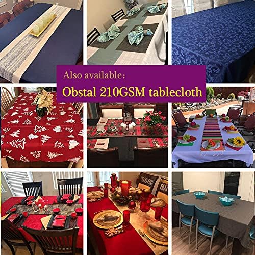 Obstal 210GSM Rectangle Table Cloth, Navy Blue,54 x 108 Inch