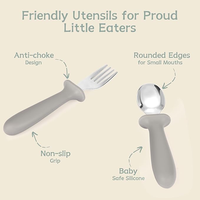 Eascrozn Toddler Forks and Spoons Set, 6 Pack Kids Silverware - Image 5
