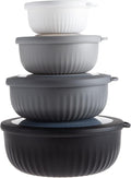 COOK WITH COLOR Prep Bowls with Lids- Wide and Deep Nesting Plastic Small by CookwithColor