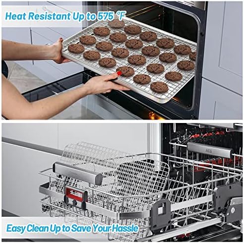 TeamFar Cooling Rack, 16.5”x11.5” Stainless Steel Baking Grid Wire