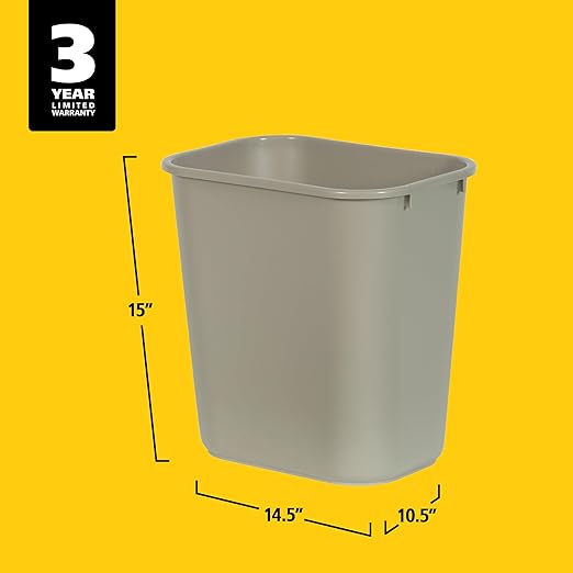 Rubbermaid Commercial Products Resin Wastebasket/Trash Can, 7-Gallon/28-Quart - Image 5