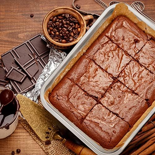 P&P CHEF Stainless Steel Lasagna Pan, Rectangular Baking Pan 12.7"
