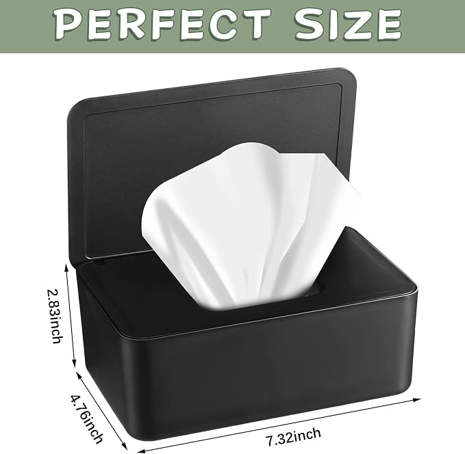 Newtay Dryer Sheet Holder with Hinged Lid, Plastic Dryer Sheet Dispenser - Image 2