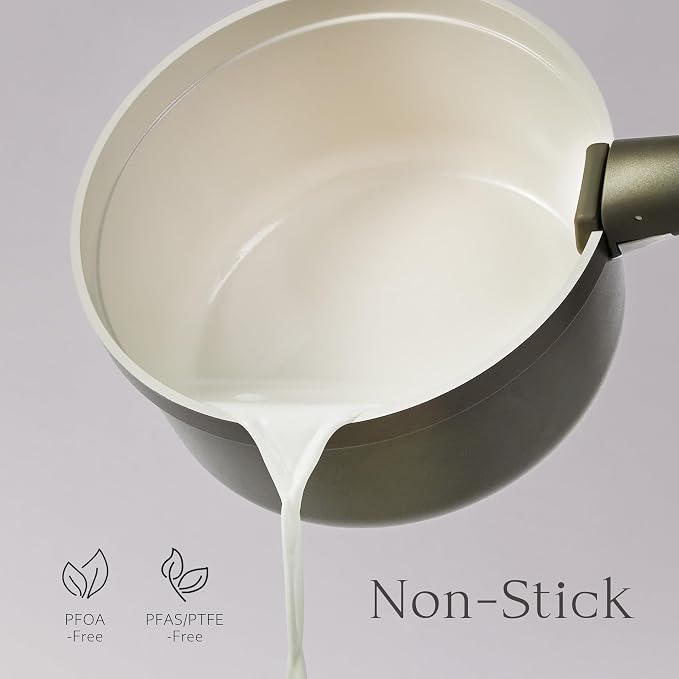 CAROTE Ceramic Saucepan Set 5.5QT/3QT/2QT，Nonstick Cooking Pots Set - Image 3