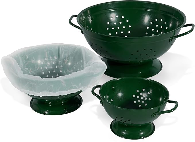 Metal Colander Set of 3, Strainer Basket by Unknown