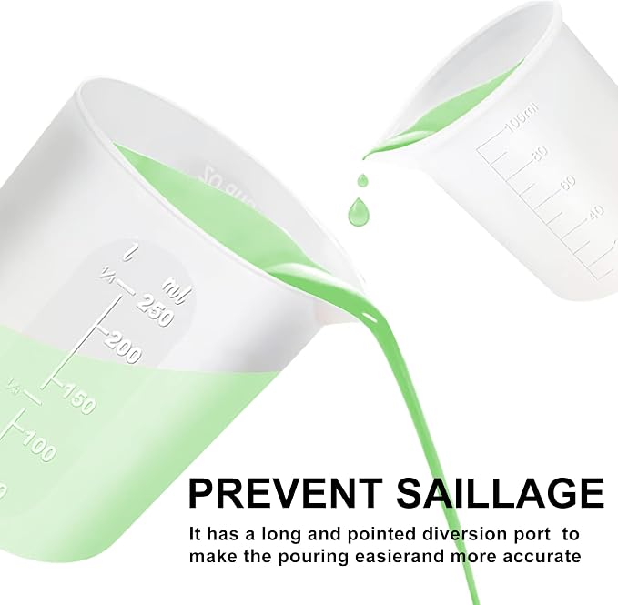Silicone Measuring Cups for Resin Supplies, Resin Kit for 250ml &100ml - Image 5