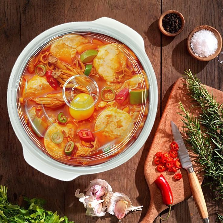 2.3QT Ceramic Casserole Dish with Glass Lid