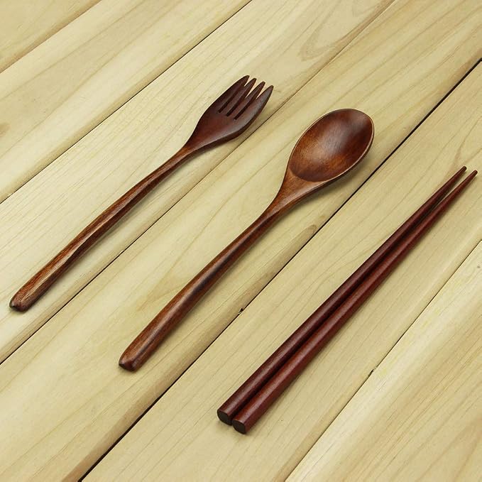 AOOSY Spoons, Wooden Spoons for Eating, 6 Pieces Japanese Natural Soup Spoons - Image 8