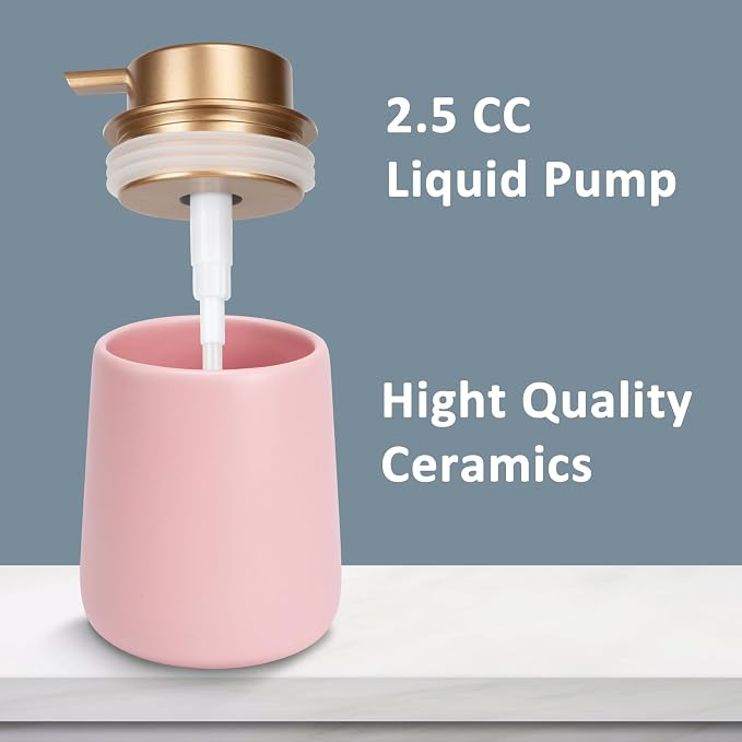 Soap Dispenser Ceramic with Easy-to-Press Pump Hand Lotion Liquid Dispenser - Image 5