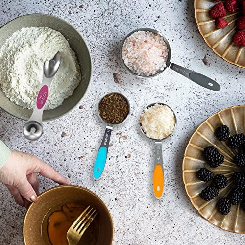 16PCS Magnetic Measuring Spoons and Measuring Cups Set, 7 Double-Sided