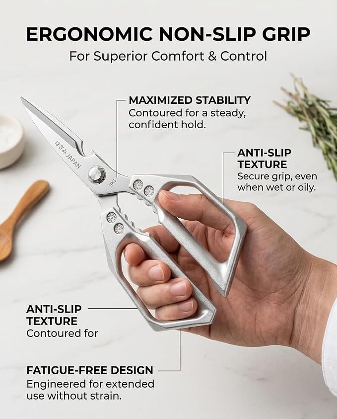 Heavy Duty Poultry Shears, Stainless Steel Kitchen Scissors - Image 5