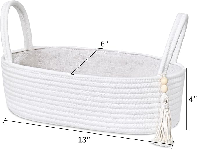 ABenkle Small Storage Basket, Jute Rope Woven Toilet Paper Tray Organizer - Image 2