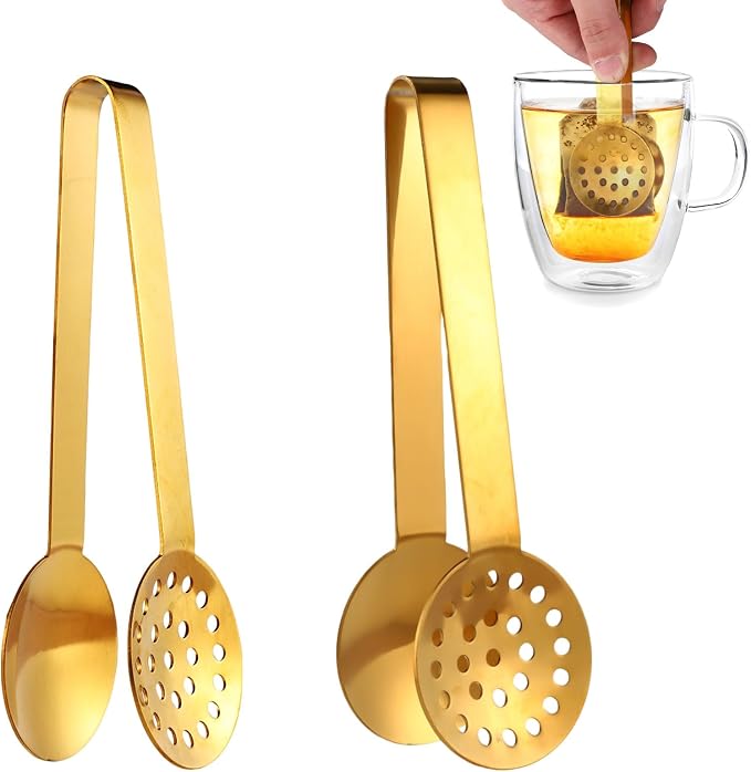 2pcs Tea Bag Squeezer Tongs, Stainless Steel Tea Bag Dispenser Gripper Picker by Unknown