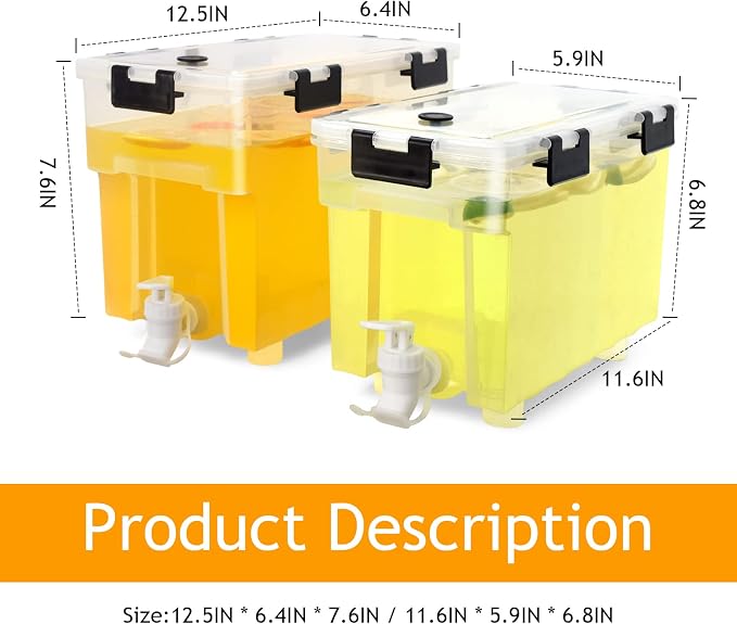 2.5 Gallon Drink Dispenser For Fridge, Beverage Dispenser - Image 7