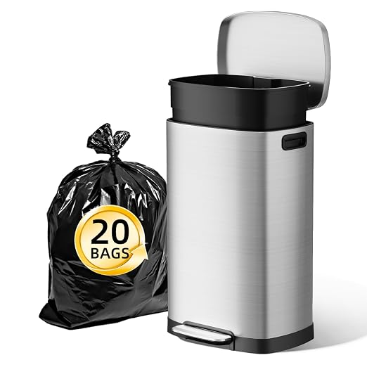 KUK 13 Gallon/50L Stainless Steel Kitchen Trash Can - Image 9