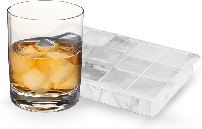 Host Ice Cube Tray with Lid, Makes 15 1.25" Cubes, Durable Silicone Trays - Image 9