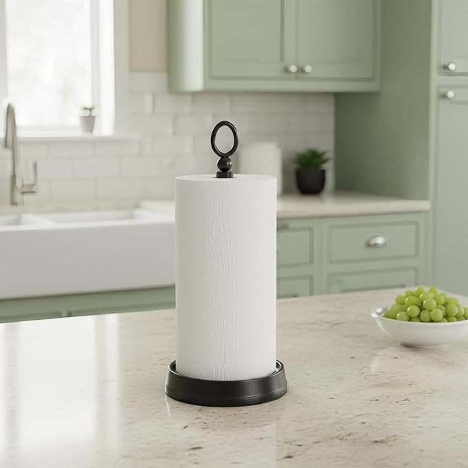 KASUNTO Paper Towel Holder Steel Paper Holder countertop，Black Paper Towel - Image 7