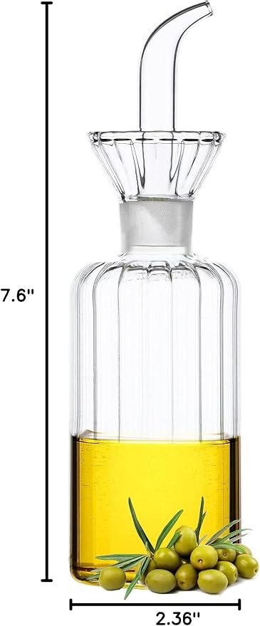 HAIZEEN 8oz/240ml Olive Oil Bottle Dispenser/Glass Cruet - Image 7