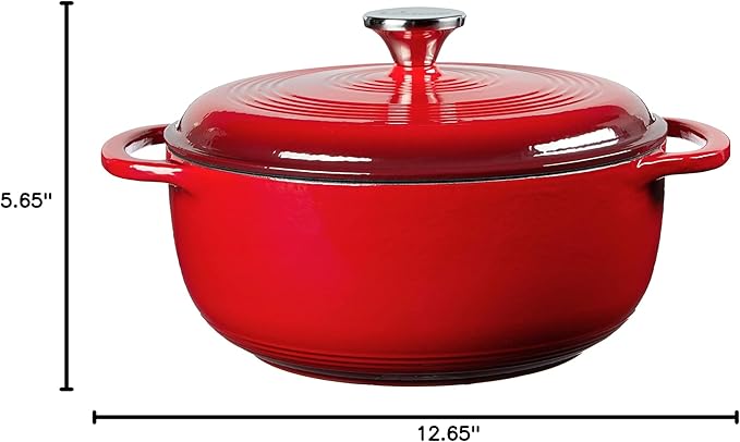 Lodge 4.5 Quart Enameled Cast Iron Dutch Oven - Image 3