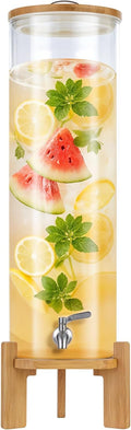 Beverage Dispenser, 4.1 Gallon Glass Drink Dispenser by OSXDOL