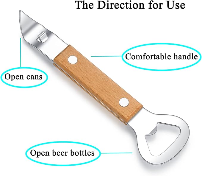 HANCELANT Can Punch Bottle Opener, Manual Stainless Steel Can Opener 3 Pack - Image 2