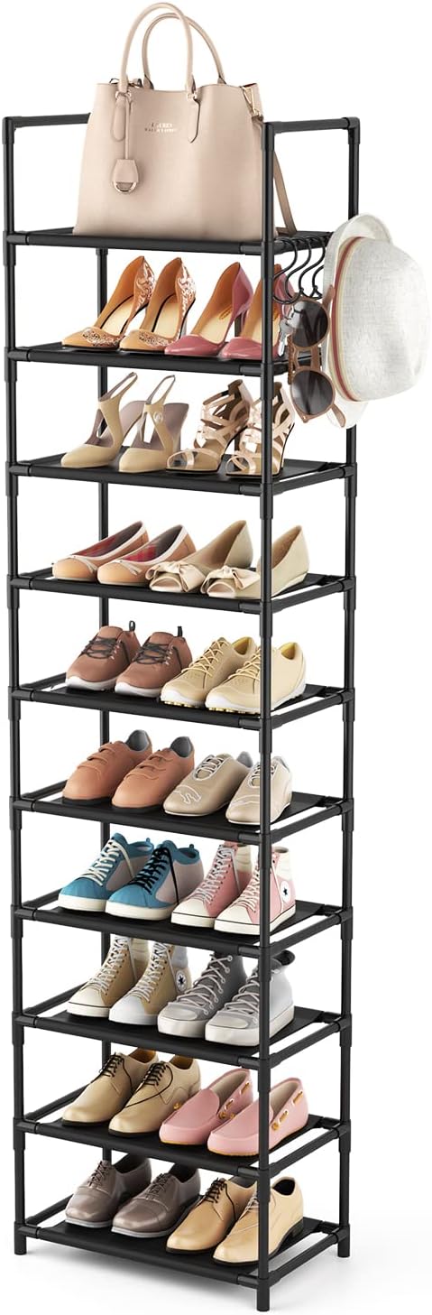 LANTEFUL 10 Tiers Tall Shoe Rack 20-25 Pairs Boots Organizer Storage Sturdy by LANTEFULforTidyingHouse