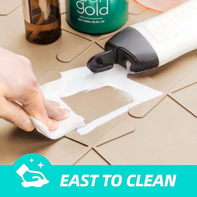 SIKADEER Waterproof Under Sink Mat 22x19, Raised Edge Silicone Mat Under Sink - Image 6