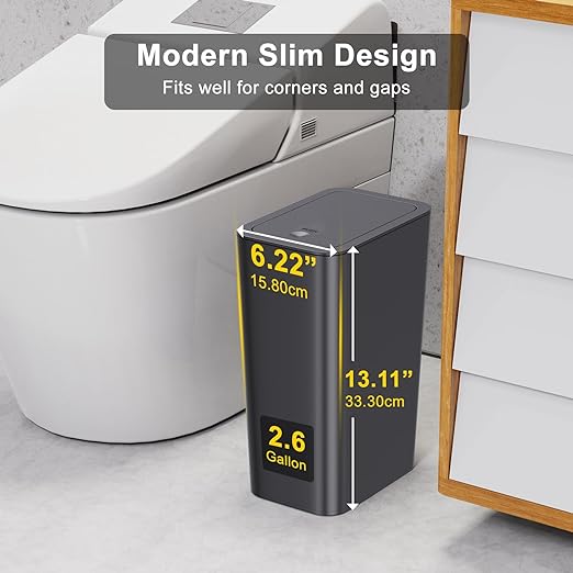 N. NETDOT 3 Pack 10 Liter Small Trash Can - Image 2
