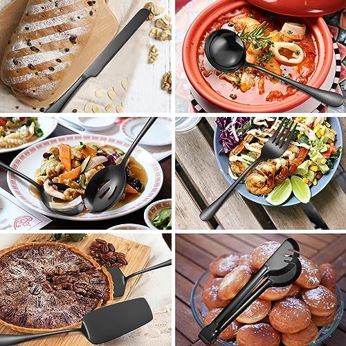 AARAINBOW Exquisite 8 Pieces Serving Utensils Set, Stainless Steel