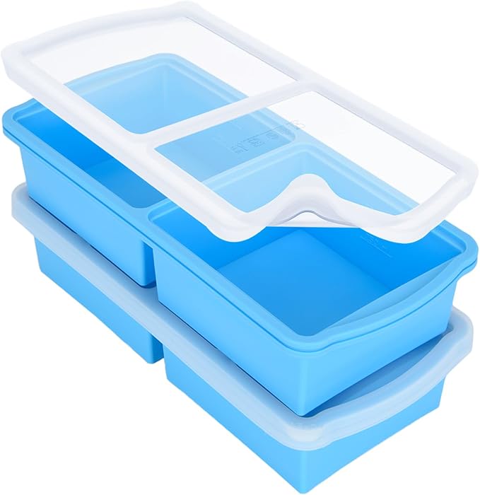 Silicone freezer molds, 2-cup Silicone Freezer Trays by ZIP+STANDING