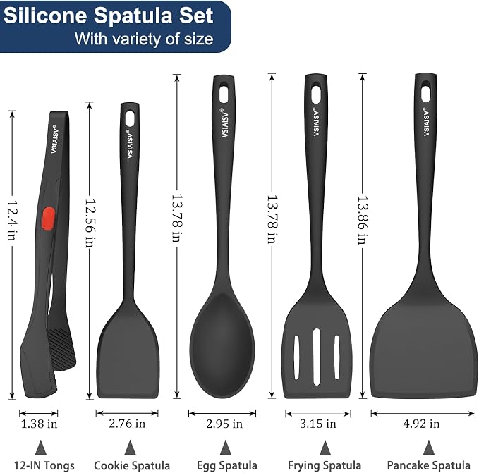 Silicone Spatula Turner, 600°F Heat Resistant Spatulas - Image 9