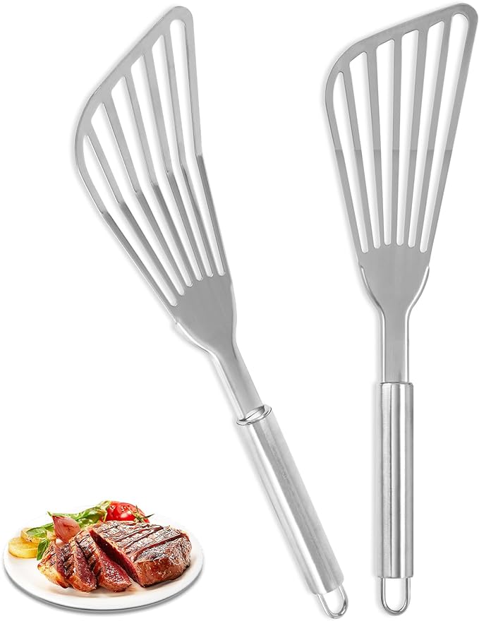 2Pack Fish Spatula Stainless Steel, Premium Fish Turner Spatula, Flexible by Unknown
